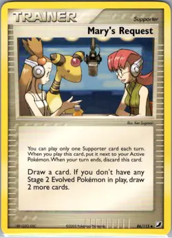 Mary's Request 86/115 Non Holo Unseen Forces - Pokemon Card - NM - Image 1