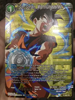 Son Gohan Might Unleashed P-349 WINNER STAMPED Dragon Ball Super Card Game | NM - Image 1