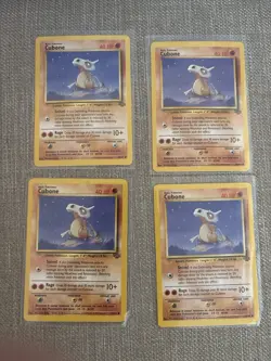 1999 Pokemon Jungle Cubone 50/64 WOTC Vintage Lot of 4 Cards Near Mint - Image 1