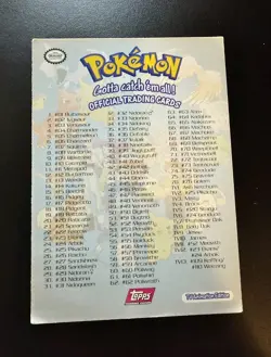 TOPPS Pokemon Series 1 TV Animation Edition Checklist Pokemon Card - LP - Image 2
