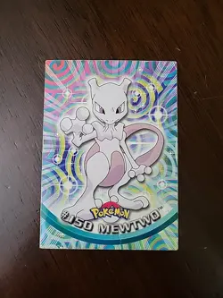 DMG! Mewtwo #150 Topps TV Animation Edition Blue Logo Pokemon Card - Image 1