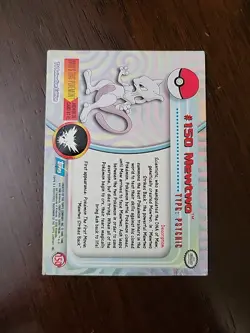 DMG! Mewtwo #150 Topps TV Animation Edition Blue Logo Pokemon Card - Image 2