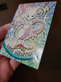 DMG! Mewtwo #150 Topps TV Animation Edition Blue Logo Pokemon Card - Image 3