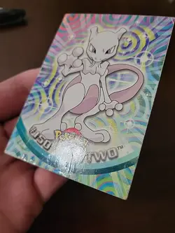 DMG! Mewtwo #150 Topps TV Animation Edition Blue Logo Pokemon Card - Image 4