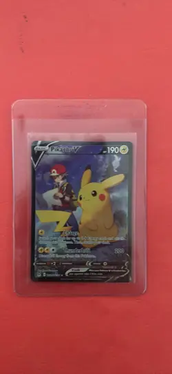 Pokemon TCG Pikachu v TG16/TG30 Lost Origin 2022 Full Art Holo Ultra Rare Card - Image 1