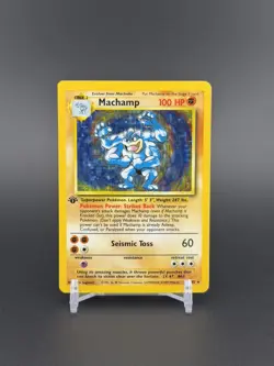 Pokemon TCG - Machamp 8/102 Holo Rare 1st Editon Base Set WOTC Vintage Card LP - Image 1