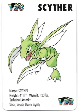 1998 KFC POKEMON CARD SCYTHER NINTENDO - Image 1