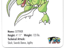 1998 KFC POKEMON CARD SCYTHER NINTENDO - Image 3