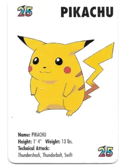 1998 KFC POKEMON CARD PIKACHU NINTENDO - Image 1
