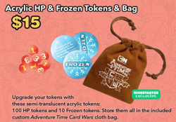 New Adventure Time Card Wars 2025 Kickstarter Acrylic Frozen Tokens & Bag Set - Image 2