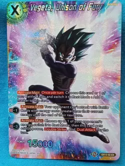 Dragonball Super Cards - Vegeta, Unison of Fury - EX12-02 - Near Mint! - Image 1