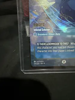 Disney Lorcana TCG Enchanted Hades Infernal Schemer Full Art Rare Card 237/204 - Image 4