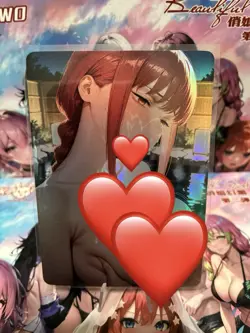 Holo Beautiful Waifu Handmade Card Goddess Story CCG Anime Double Sided - Image 1