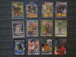 12 Vintage Old School Digimon Cards Promos Holos Animated Gold Stamp Myotismon + - Image 1