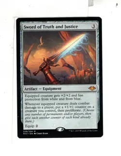 MTG SkeenAB Sword of Truth and Justice from Modern Horizons. NM. - Image 1