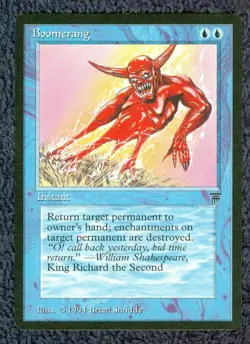 BOOMERANG common 1994 LEGENDS Magic the Gathering Unplayed Near mint - Image 1