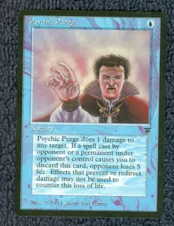 PSYCHIC PURGE common 1994 LEGENDS Magic the Gathering Unplayed Near mint - Image 1