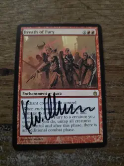 Breath Of Fury Artist Proof SIGNED By Kev Walker Mtg Magic The Gathering - Image 1