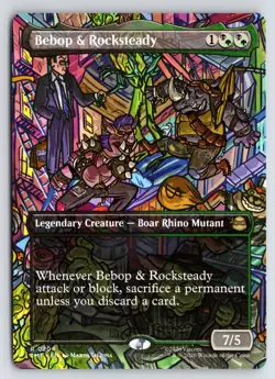 Bebop & Rocksteady (Borderless) #204 Teenage Mutant Ninja Turtles MTG - Image 1