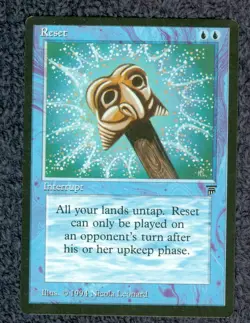 RESET uncommon 1994 LEGENDS Magic the Gathering Unplayed Near mint - Image 1