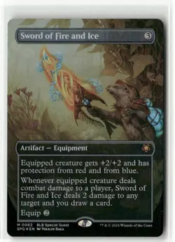 Sword of Fire and Ice Borderless FOIL Special Guests MTG NM - Image 1