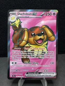 DACHSBUN EX 2024 Pokemon Stellar Crown SCR 160/142 - Image 1