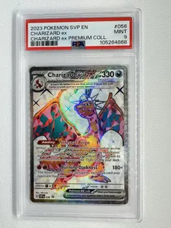 2023 Pokemon SVP EN-SV Black Star Promo 056 Charizard EX Premium Coll PSA 9 - Image 1
