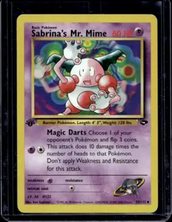 2000 Pokemon Gym Challenge 1st Edition Sabrina's Mr. Mime #59/132 - Image 1