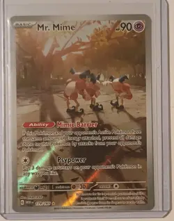 Pokemon Mr. Mime 179/165 Scarlet & Violet 151 Illustration Rare Holo 90 HP Psyp… - Image 1