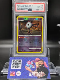 Pokemon Diamond & Pearl - Great Encounters Unown F Reverse Holo #56 PSA 10 - Image 1