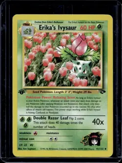 2000 Pokemon Gym Challenge 1st Edition Erika's Ivysaur #41/132 - Image 1