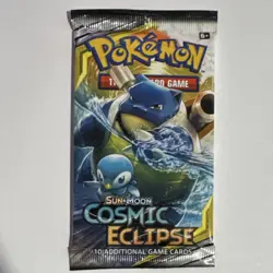 Pokemon TCG Cosmic Eclipse Booster Pack -Blastoise & Piplup Art - Image 1