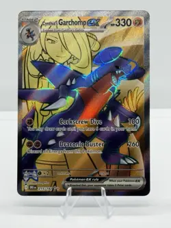 Pokemon TCG Cynthia's Garchomp EX Sv10 215/182 Full Art Holo Ultra Rare 330 HP - Image 1