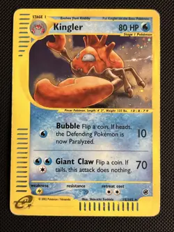 Pokemon Expedition Base Set Kingler Holo 15/165 Rare HEAVILY PLAYED - Image 1