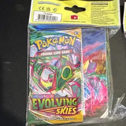 (2) Pokemon Evolving Skies Booster Pack with Mini Portfolio Rayquaza Sylveon - Image 3