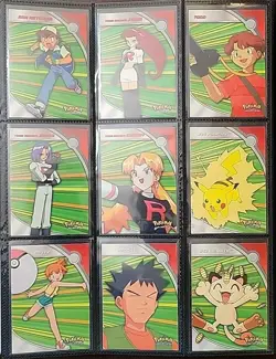NM-HP COMPLETE Set 2000 Topps Pokemon Series 1, & 3 Heros & Villains HV1 - HV17 - Image 2