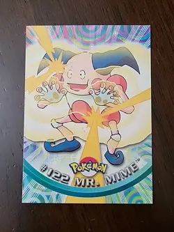 MP! 2000 Pokemon Topps Mr. Mime #122 – Series 3 – Blue Logo – TV Animation Ed - Image 1