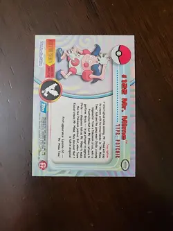 MP! 2000 Pokemon Topps Mr. Mime #122 – Series 3 – Blue Logo – TV Animation Ed - Image 2