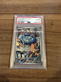 2024 POKEMON SCR EN-STELLAR CROWN ILLUSTRATION RARE #148 SQUIRTLE PSA 8 - Image 1