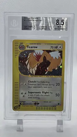 Pokemon Expedition Fearow 11/165 Holo Beckett 8.5 - Image 1