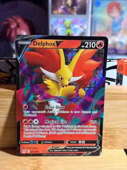 DELPHOX V 027/196 Lost Origin Holo Rare V Holo Pokemon TCG Near Mint - Image 1