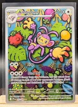 Ambipom 107/094 Illustration Rare Phantasmal Flames Pokemon TCG NM - Image 1