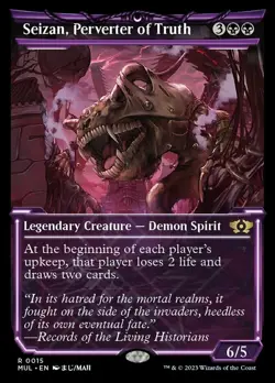 Near Mint, English - 1 x MTG Seizan, Perverter of Truth - Foil March of the Mach - Image 1