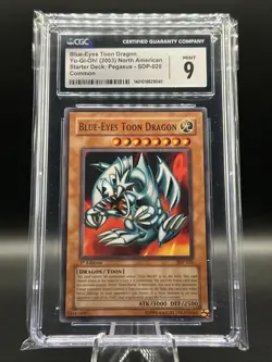 Blue-Eyes Toon Dragon Yu-Gi-Oh! 2003 Starter Deck: Pegasus 1st Ed. SDP-020 CGC 9 - Image 1