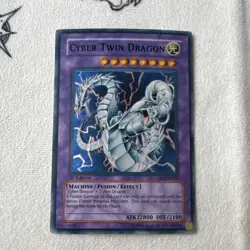 Yu-Gi-Oh! TCG Cyber Twin Dragon CRV-EN035 1st Edition Super Rare Fusion Monster - Image 1