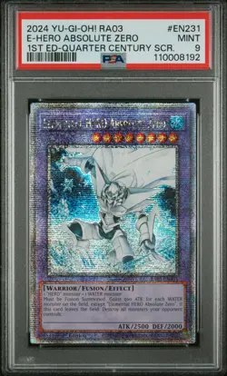 2024 YU-GI-OH! RA03-QUARTER CENTURY BONANZA ELEMENTAL HERO ABSOLUTE ZERO PSA 9 - Image 1