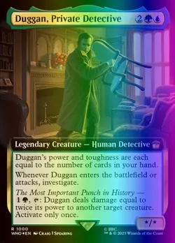 MTG Duggan, Private Detective (1000/1208) Doctor Who NM FOIL- SURGE - Image 1