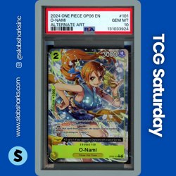 2024 ONE PIECE WINGS OF THE CAPTAIN #OP06-101 O-NAMI ALTERNATE ART RARE PSA 10 - Image 1