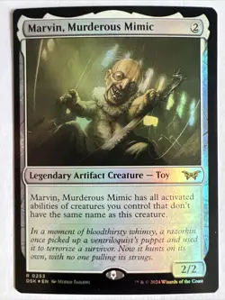Marvin, Murderous Mimic foil MTG single, Duskmourn House of Horror, 0253 R, rare - Image 1