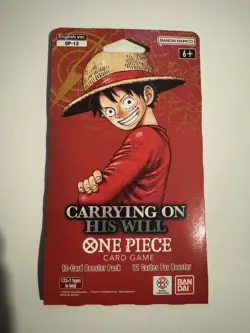 One Piece single Blister pack : Carrying On His Will OP-13 Factory Sealed - Image 1